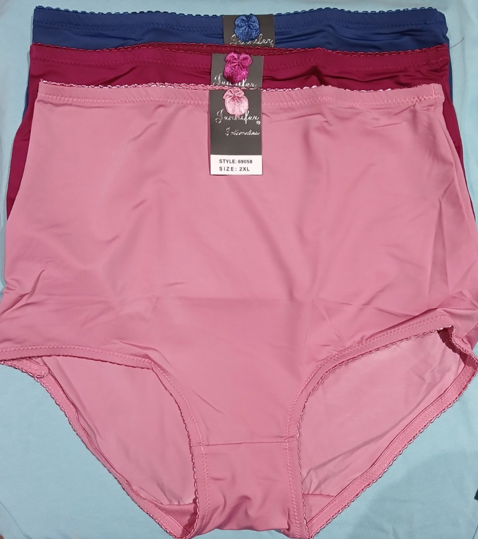 3-NWT JENNIFER 2-WAY STRETCH UNDERWEAR FULL BRIEF PANTIES SPANDEX 2XL / 4XL
