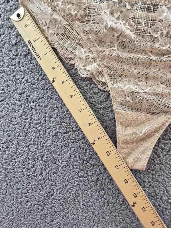 Simone Perele Reve Lace Tanga Scalloped Mid Rise Panty Women’s Nude Pull On