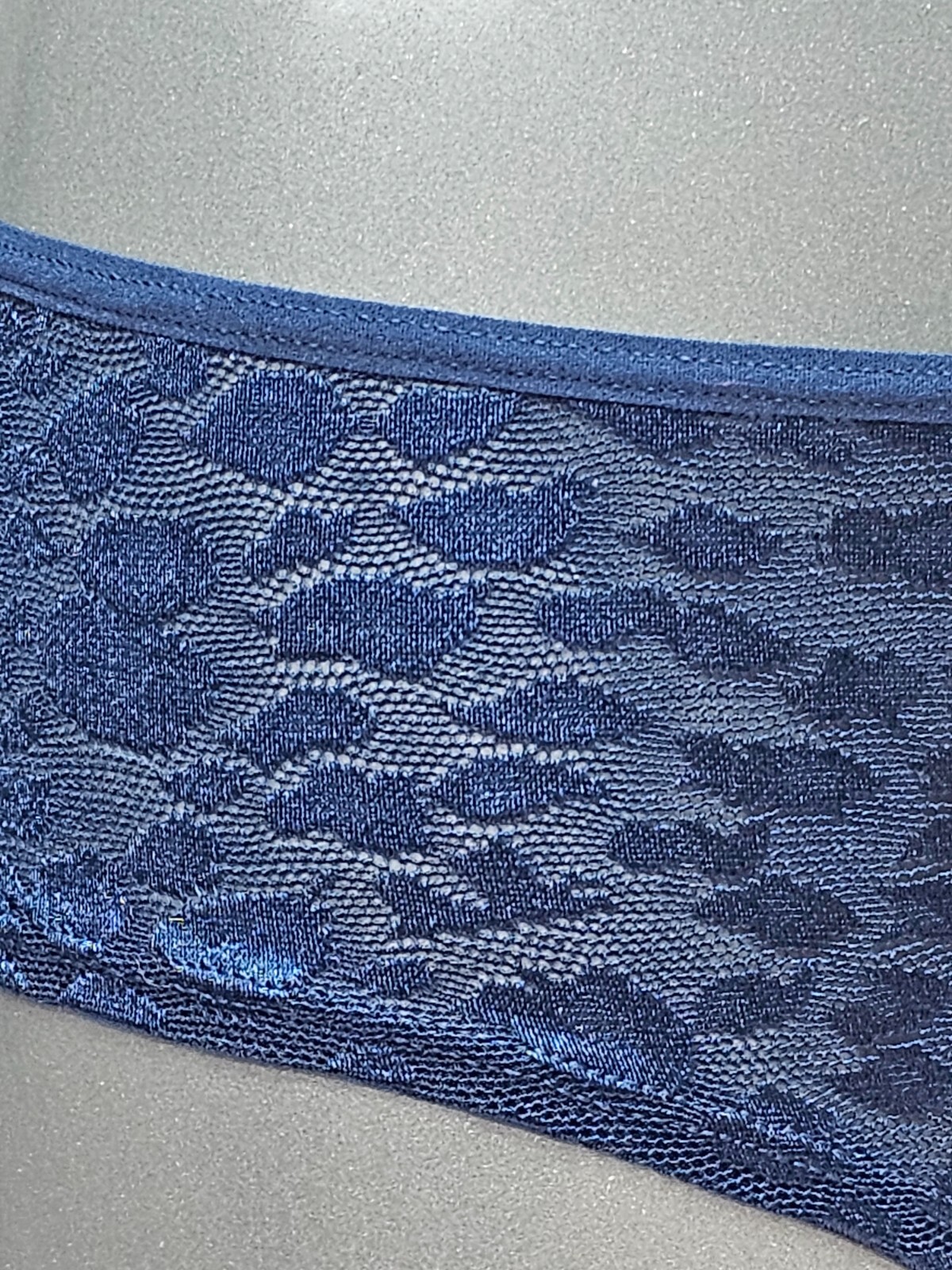 La Senza Knickers Navy Contrast Lace Front Brazilian Hip Hugger Size S – XL B10R