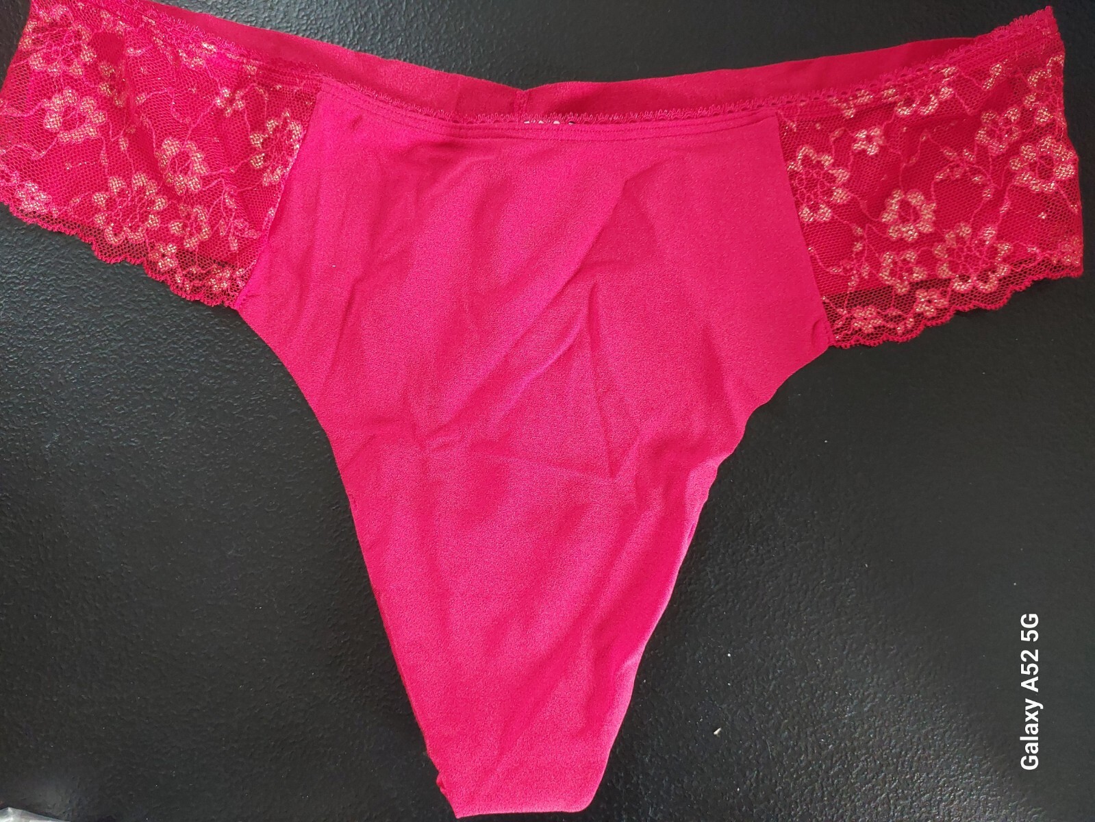 NWT Victoria Secret Raw Cut Posey Lace Thong Red Panty XXL (K)