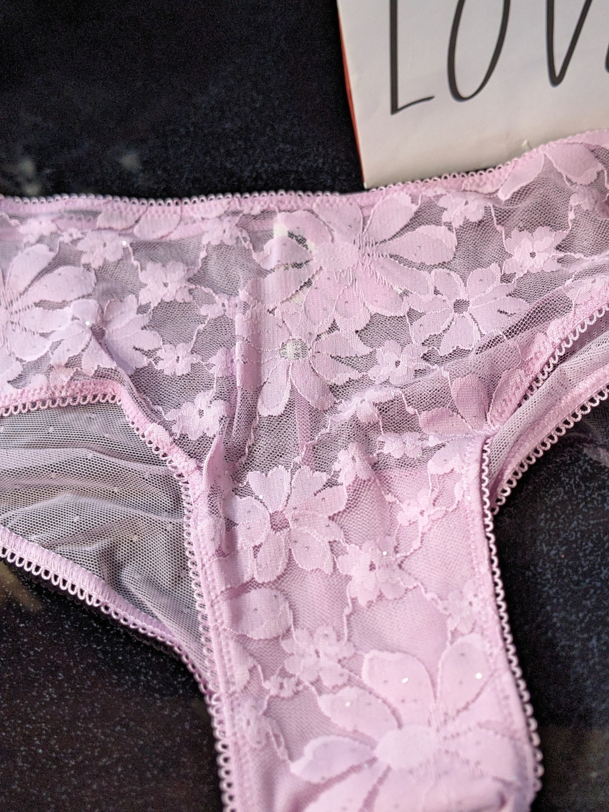 Victoria Secret Assortment of 4 Cheeky Panties Size M Colors Pink, Red & Black