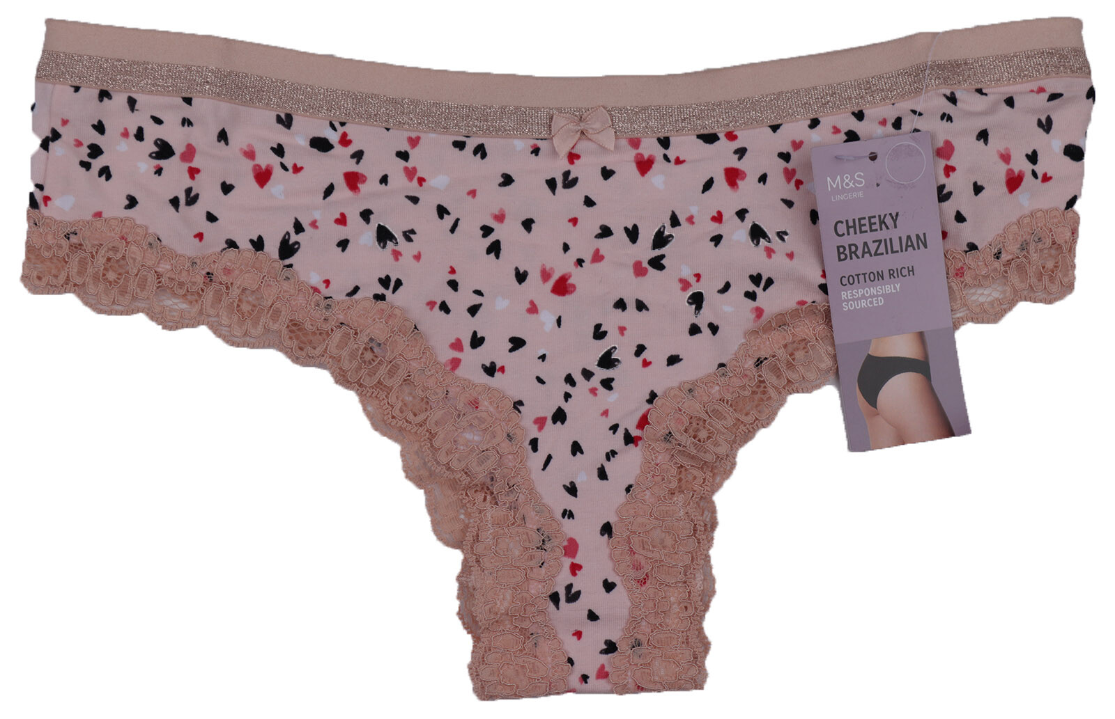 M&S Brazilian Knickers Multicoloured Womens Size 10 x3 zz