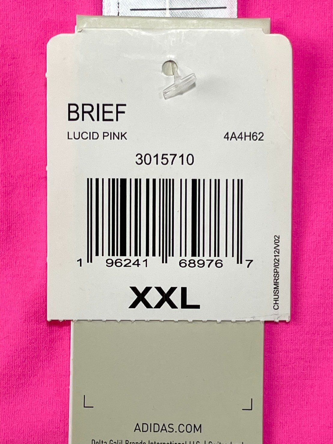 NWT Adidas Women’s XXL 720 Degree Seamless Hi-Leg Brief Style- 4A4H62 Lucid Pink