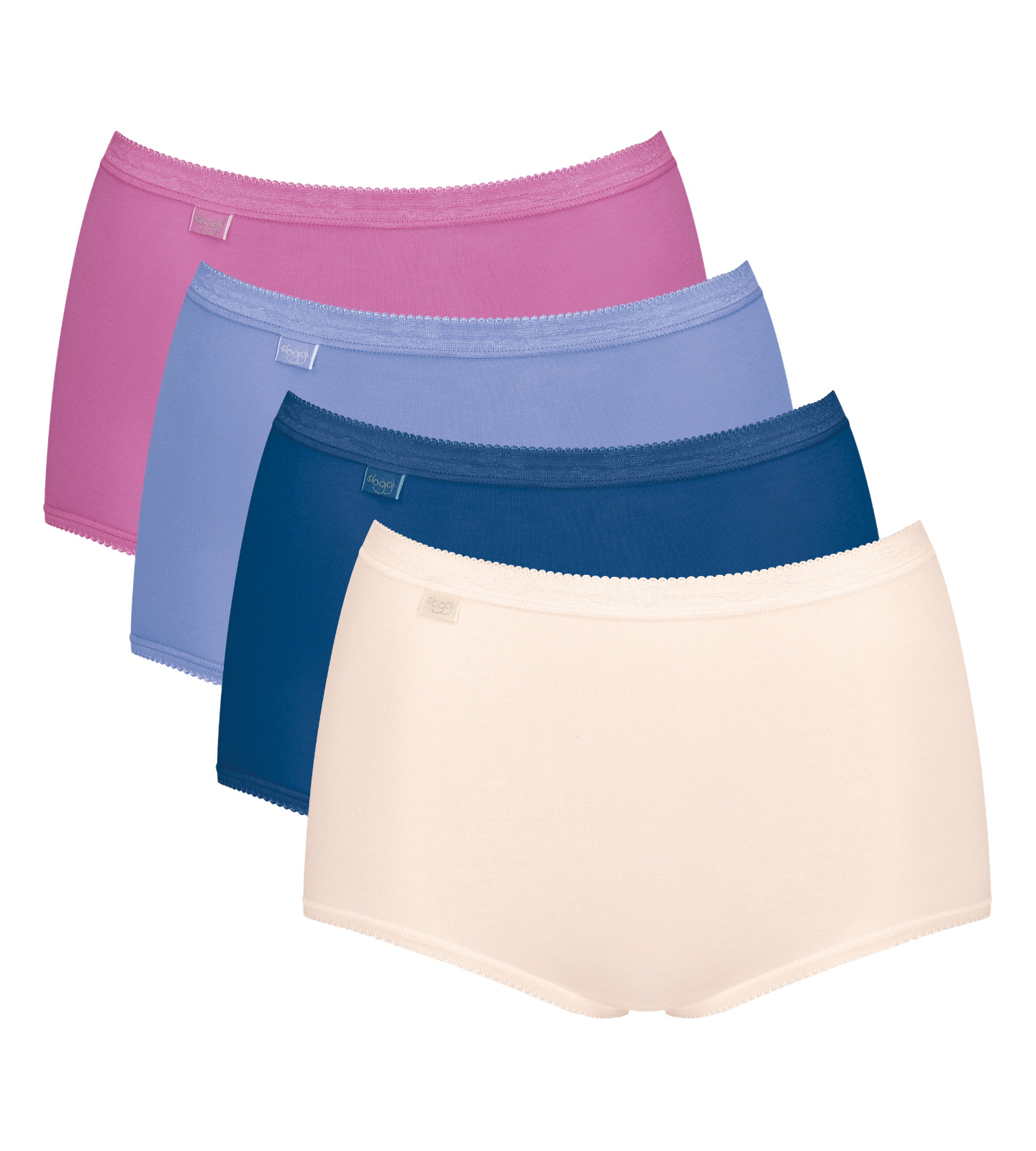 Sloggi Basic+ Maxi Brief Knickers Pants 4 Pack 95% Cotton – 10103326