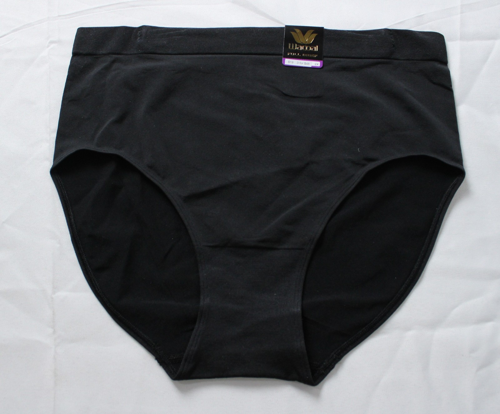 Wacoal Women’s B-Smooth Seamless Full Brief Panty ZG3 Black Size 2X NWT
