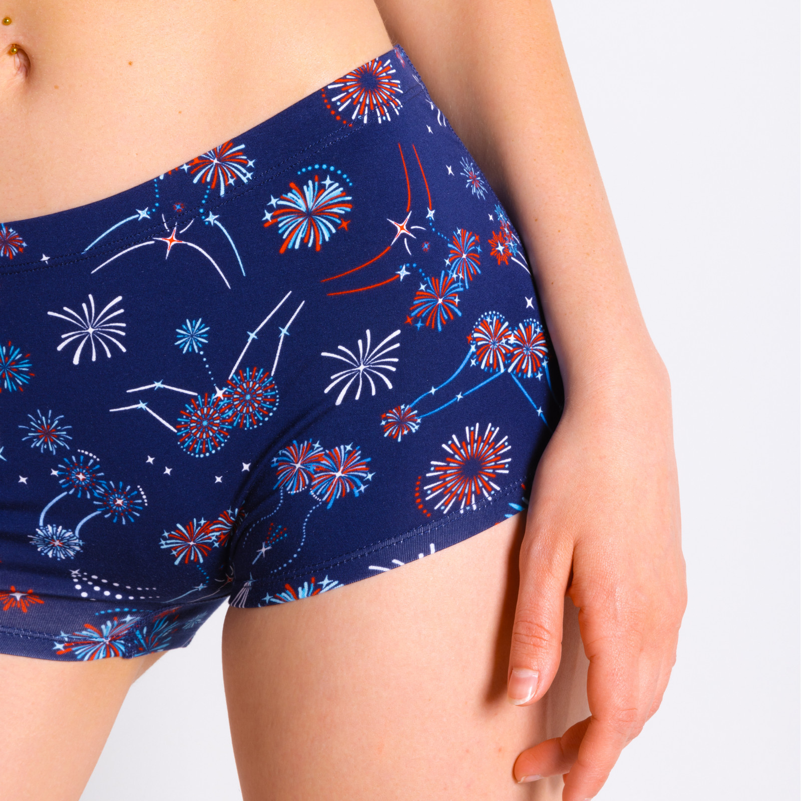 Shinesty “The Pyrotecnips” Naughty Fireworks Modal Boyshort Underwear