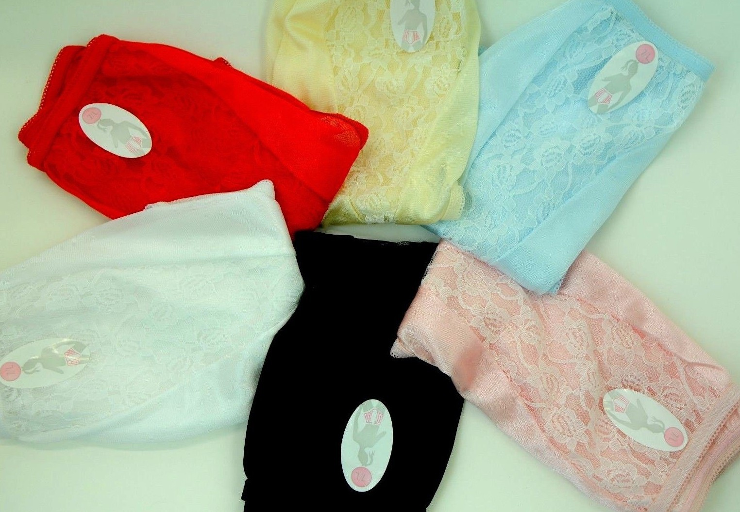 VTG style High Cut NYLON SIDE lace 6 Colors SISSY panties sz 5 6 7