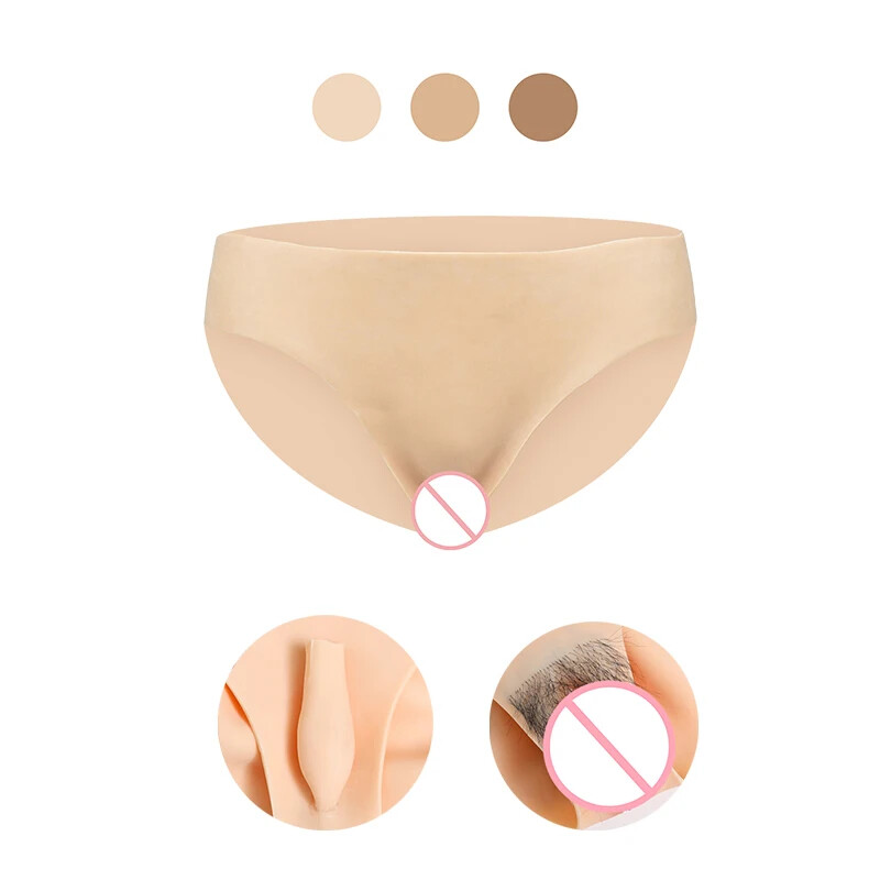 Silicone Panty Thicken Hip Underwear Pant Fake Vagina Crossdresser Transgender