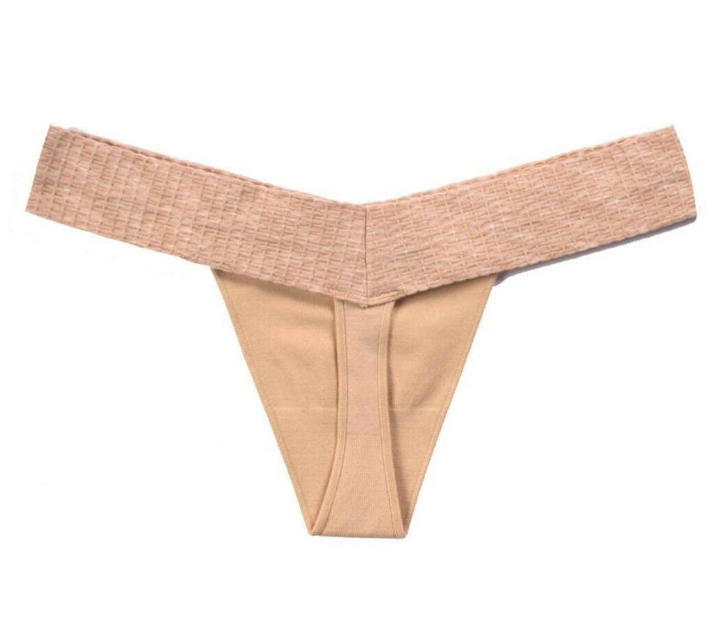 V thong Panties womens size XL/XG light Cappucino Wide waistband No Boundaries