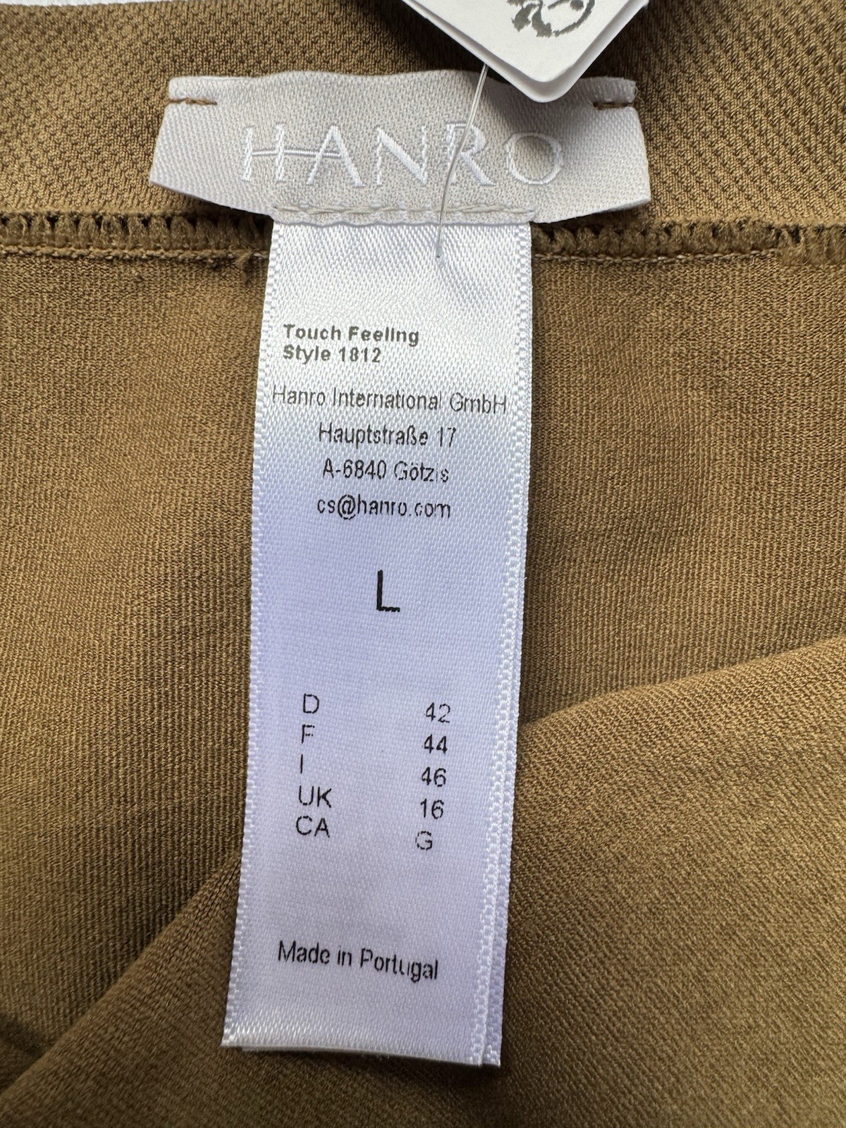 Hanro Women’s Touch Feeling Hi-Cut Brief Panty Size L Mochaccino NEW $56