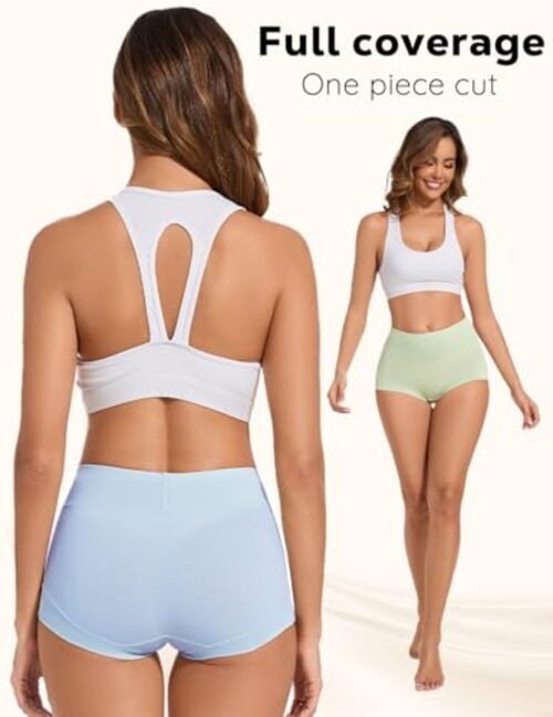 5 Pack Womens Cotton High Waisted Full Coverage 4X-Large Multicolor-5pack