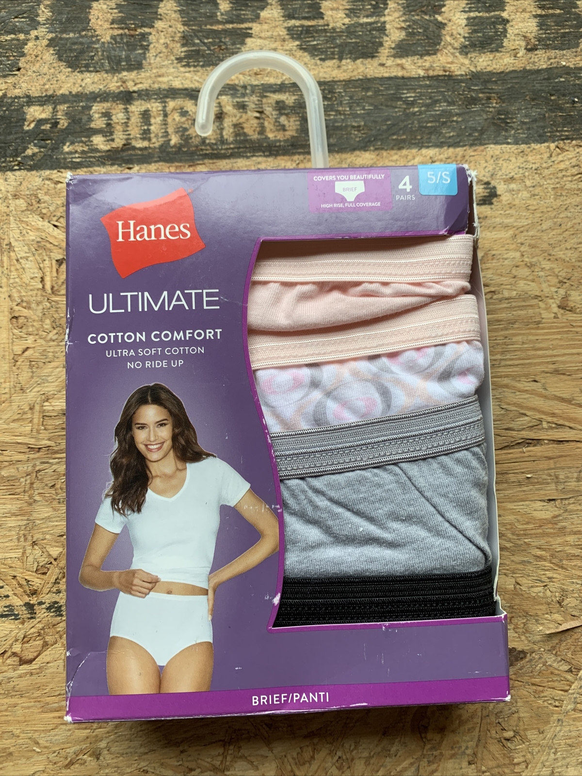 Hanes Ultimate Cotton Comfort Brief 4 Pair Womens Panties Size Small Assorted