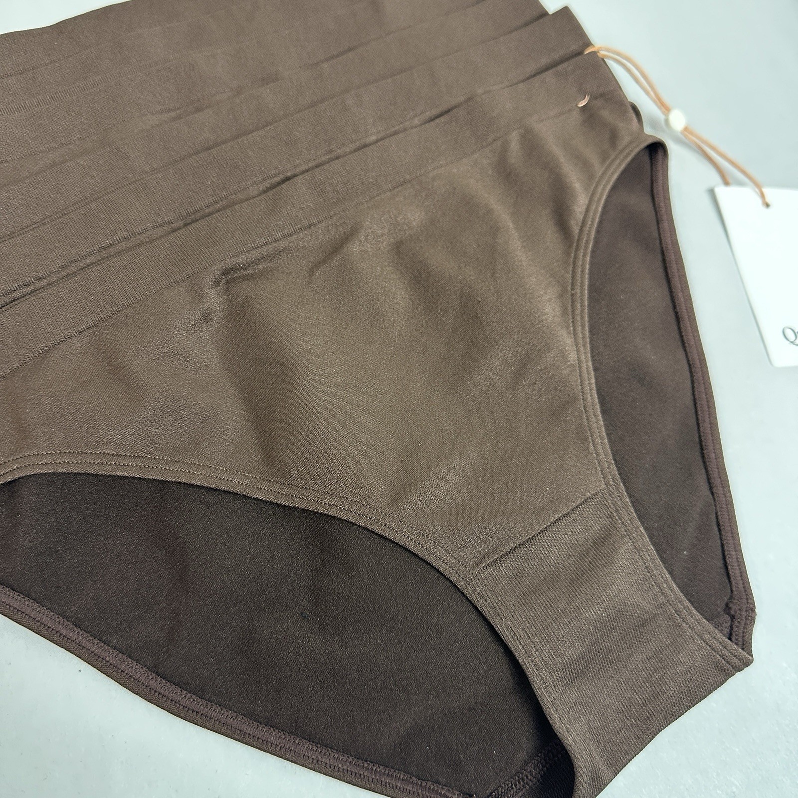 Quince Smoothing Panties Comfort Bikini Full Coverage 6 Pk Cocoa Brown Small