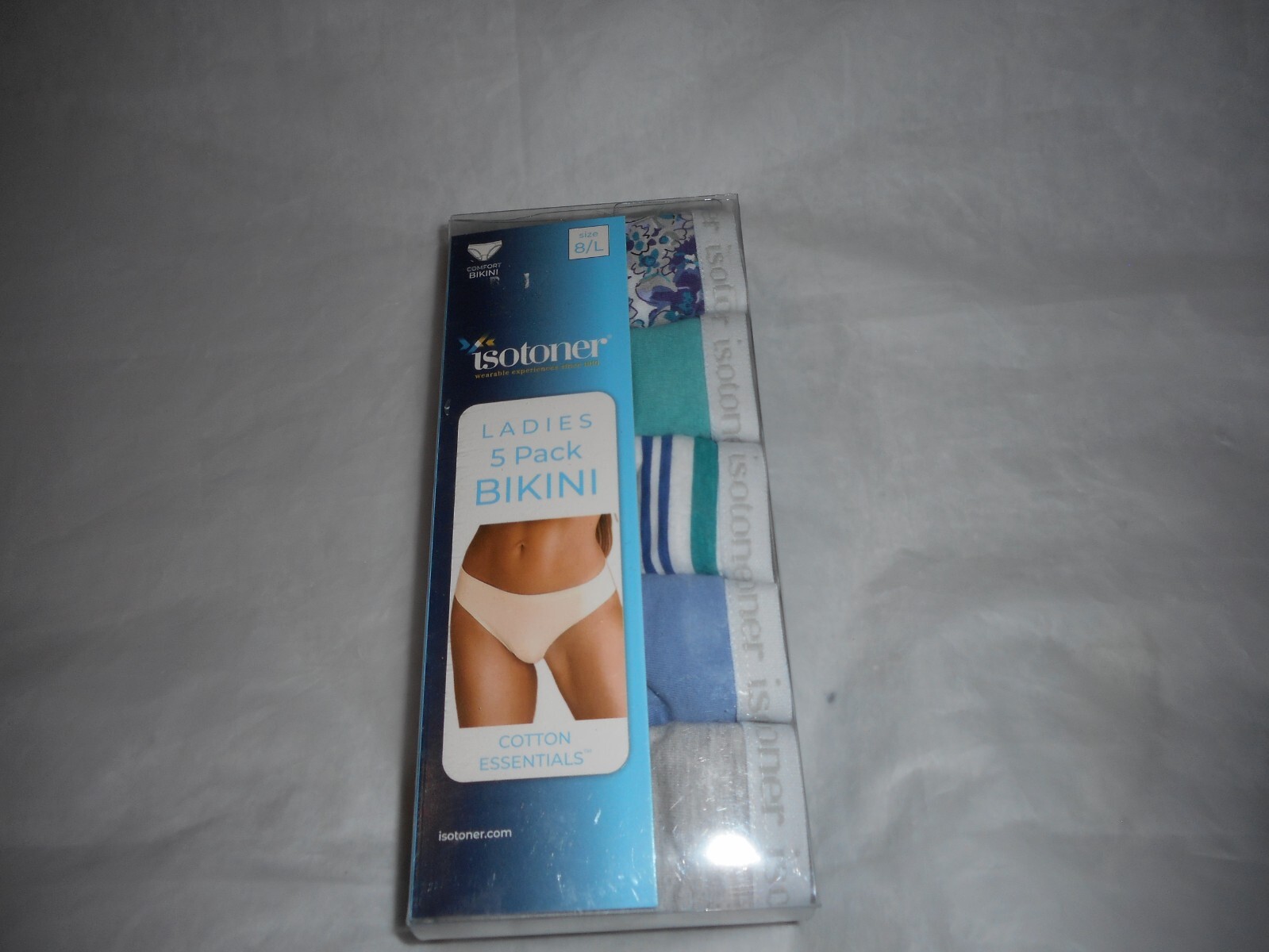 Isotoner 5 Pack Ladies MultiColo Bikini Panties XS,M,L, & XL