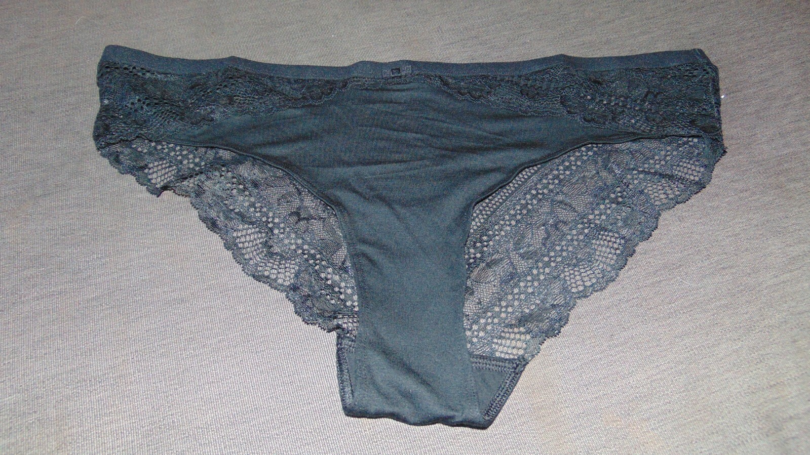 M&S Briefs Brazilian Style Sheer Lace w/Front Panel 18 Black or Lilac BNWT