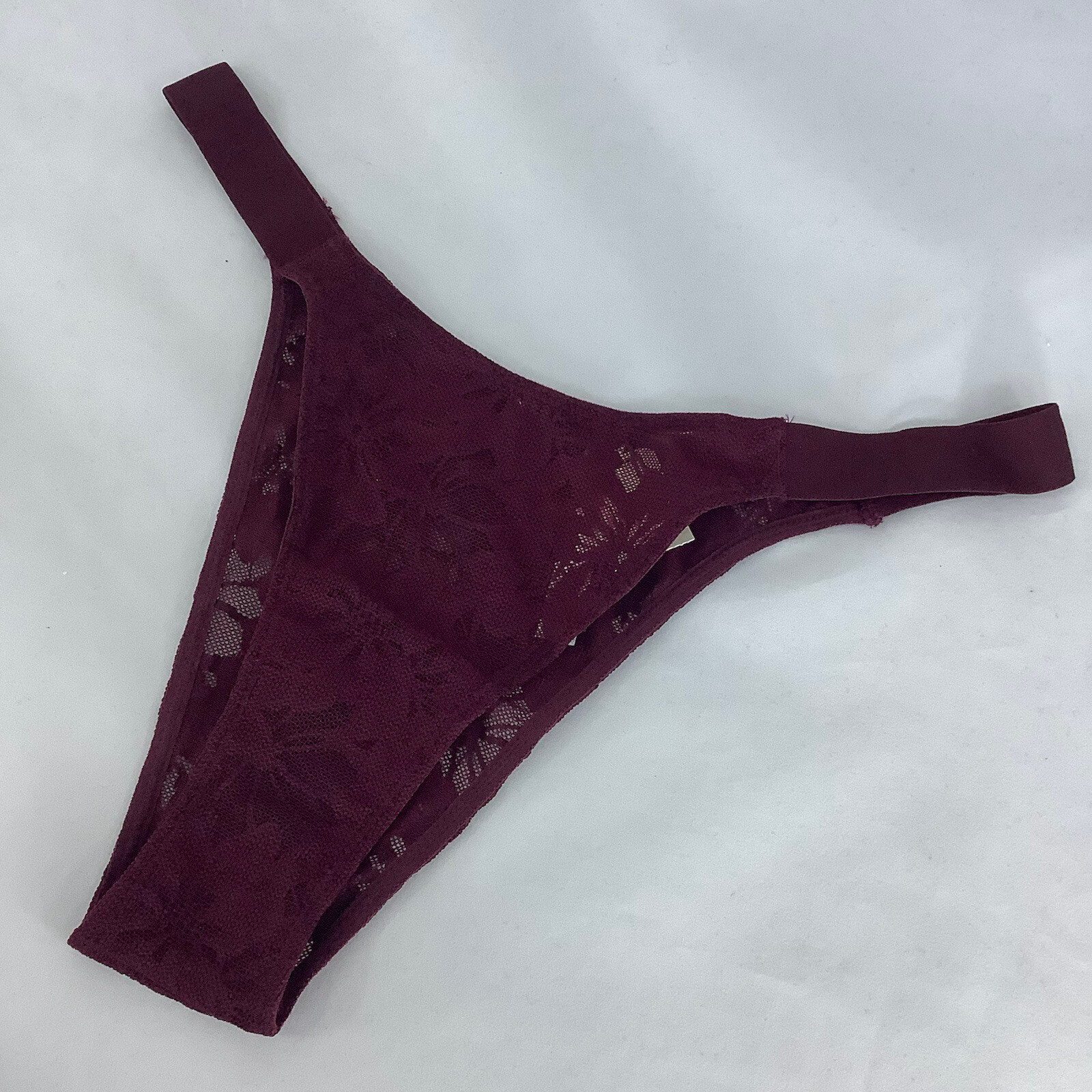 Victoria’s Secret PINK Purple Burgundy Lace Brazilian Panties – Size XS – BNWT