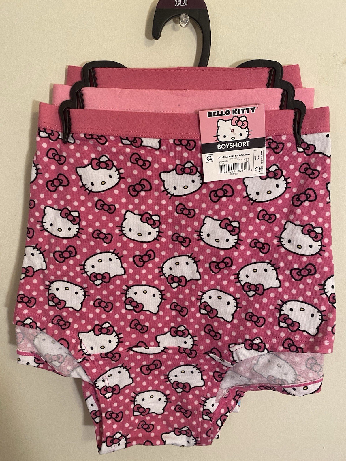 Sanrio Hello Kitty Women’s Boyshort Panties 3-Pack Size 2XL- 20 New