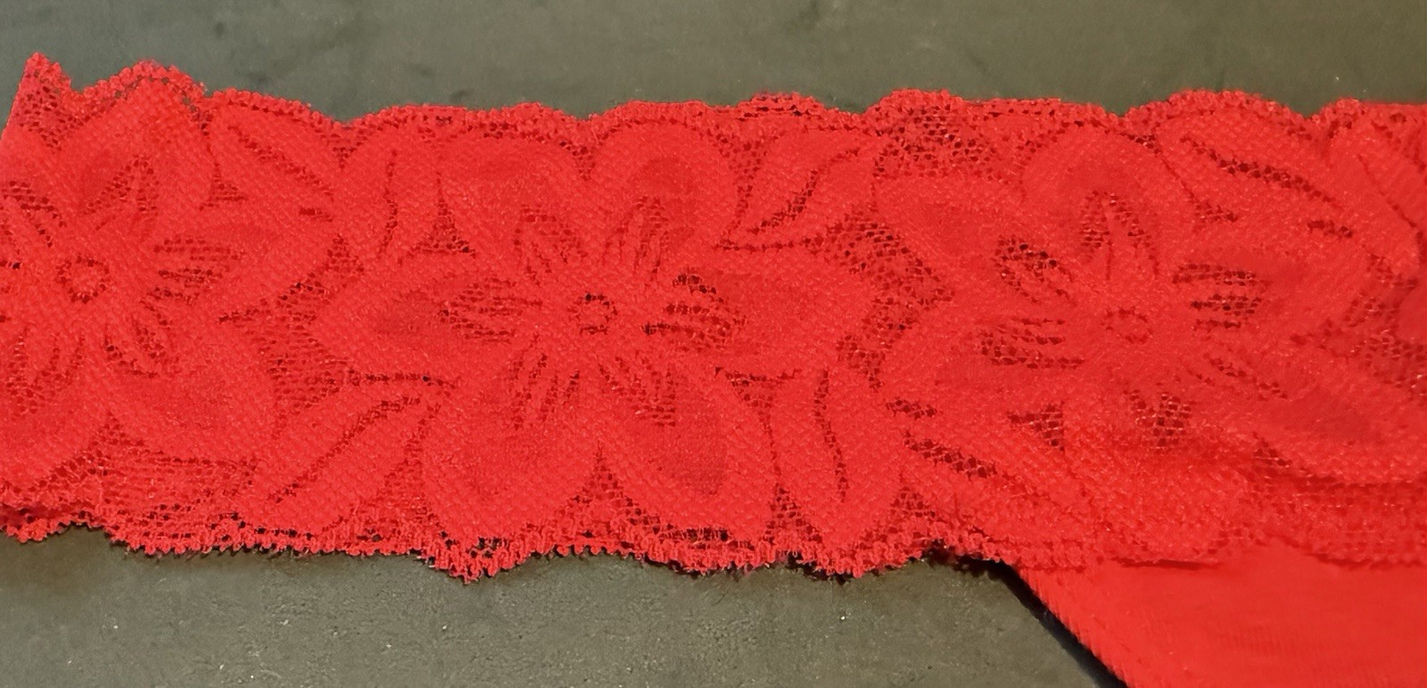 VICTORIA’S SECRET RED SILVER GLITTER LOGO LACE RARE THONG NWT VINTAGE Large
