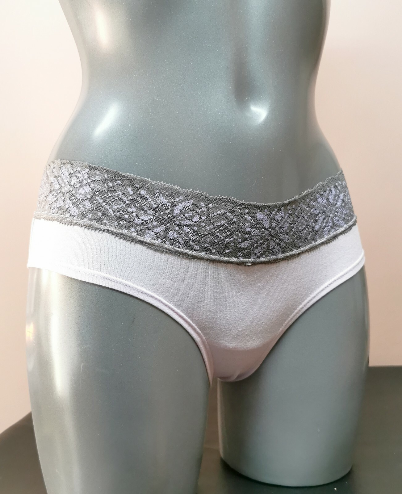 La Senza Lilac Contrast Lace Trim Hip Hugger Knickers Size XS to XL (B16R04