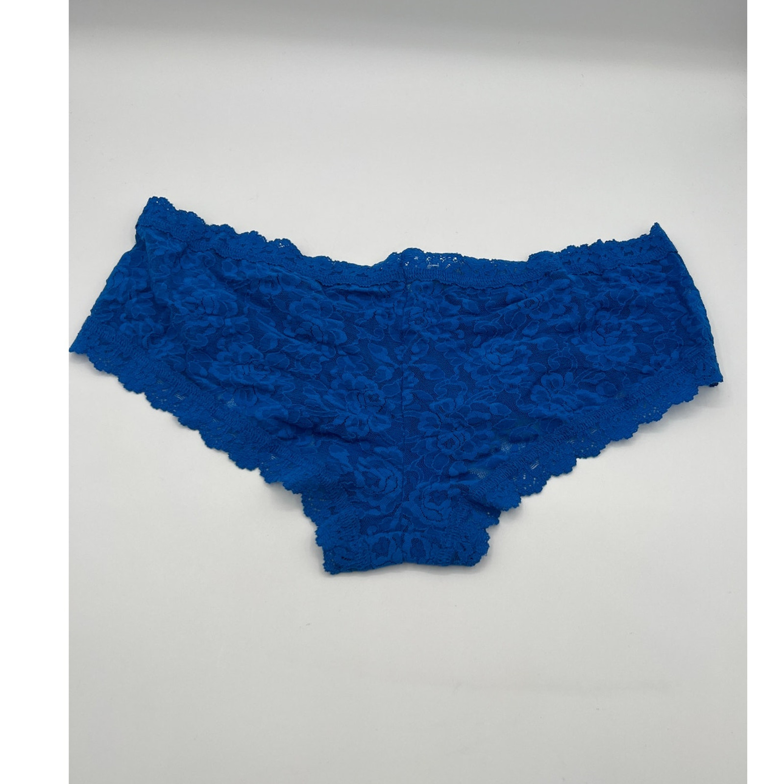 HANKY PANKY SIZE XSMALL LACE SIGNATURE BOY SHORT PANTY SAPPHIRE BLUE NWT