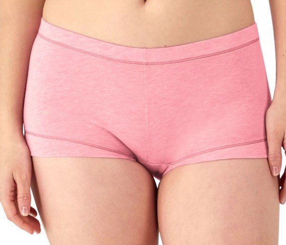 MAIDENFORM Women’s Size S / 5 Dream Tailored Cotton Pink Heather Boyshort Panty