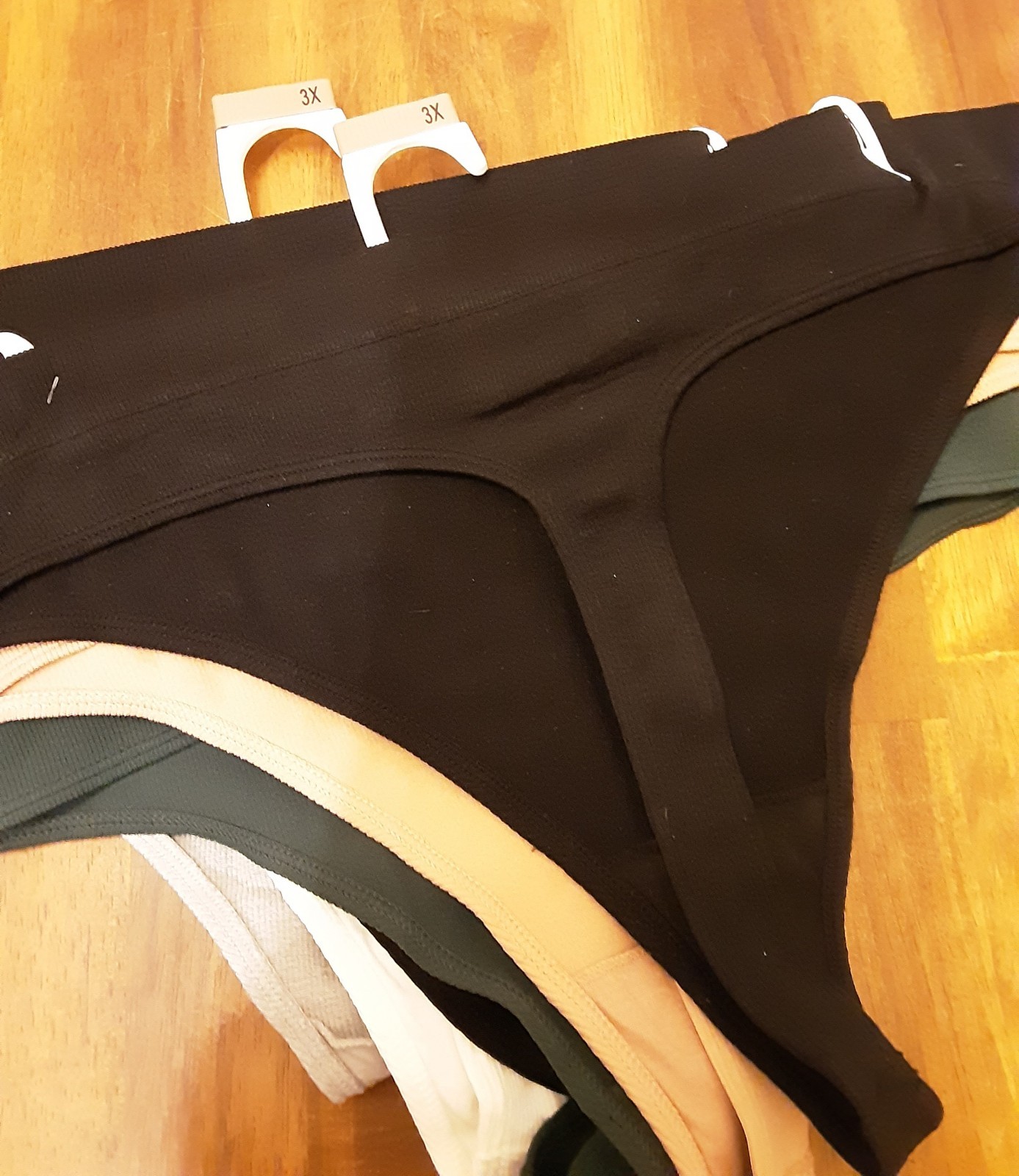 Set Of 6 Ladies Thongs~ Size 3X ~ Ribbed & Seamless~ Tranquil & True~ NEW W/tag