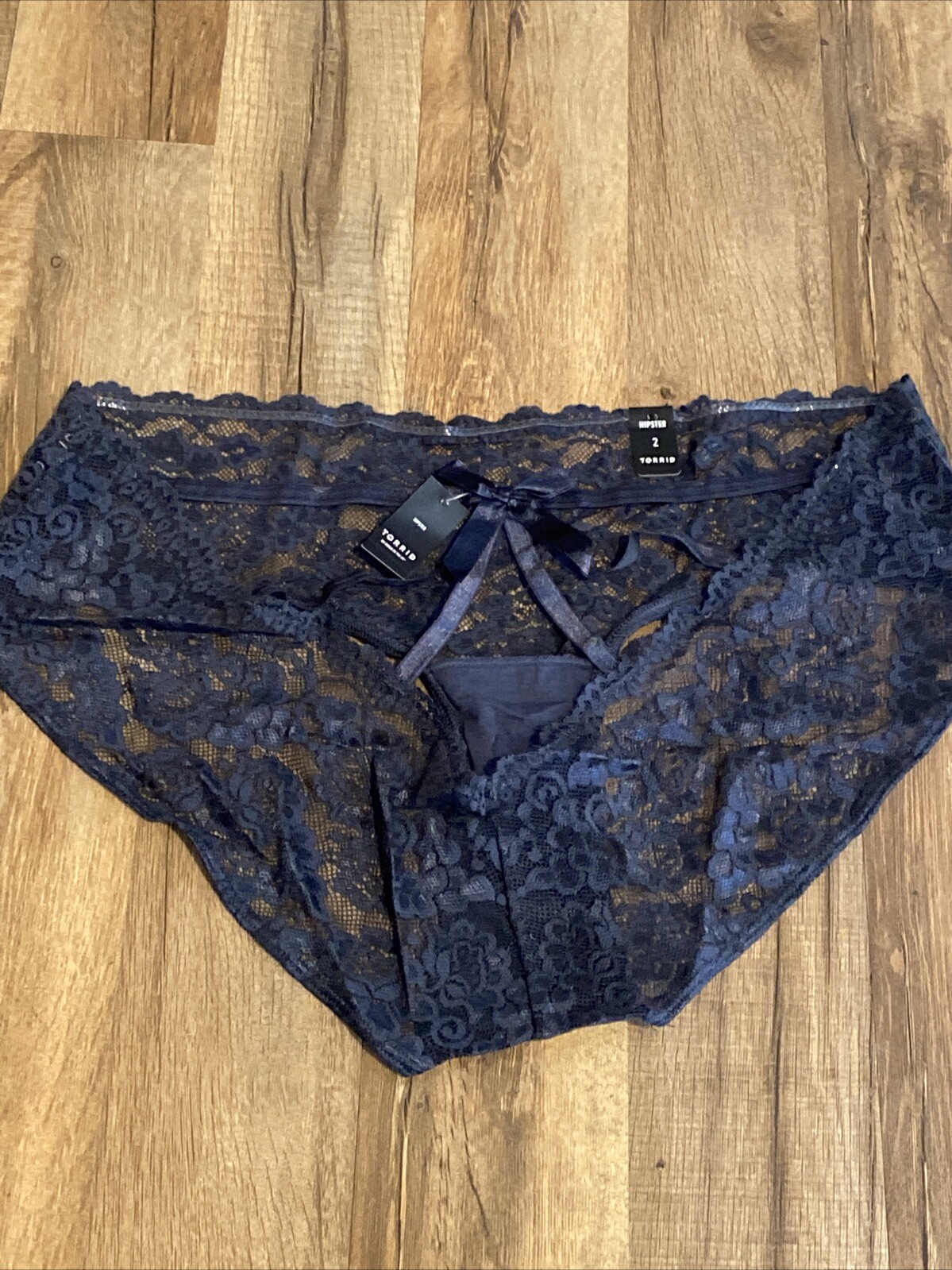 Torrid Silver/Gray Simply Lace Mid-Rise Hipster Cage Back Panty 2x plus