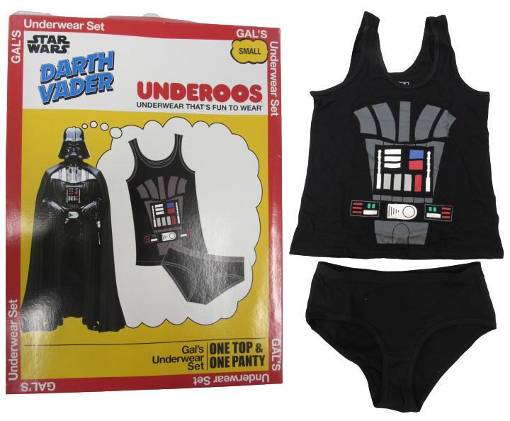 New Underoos Darth Vader Star Wars Womens Sizes S-L-XL-2XL Panties Underwear Set