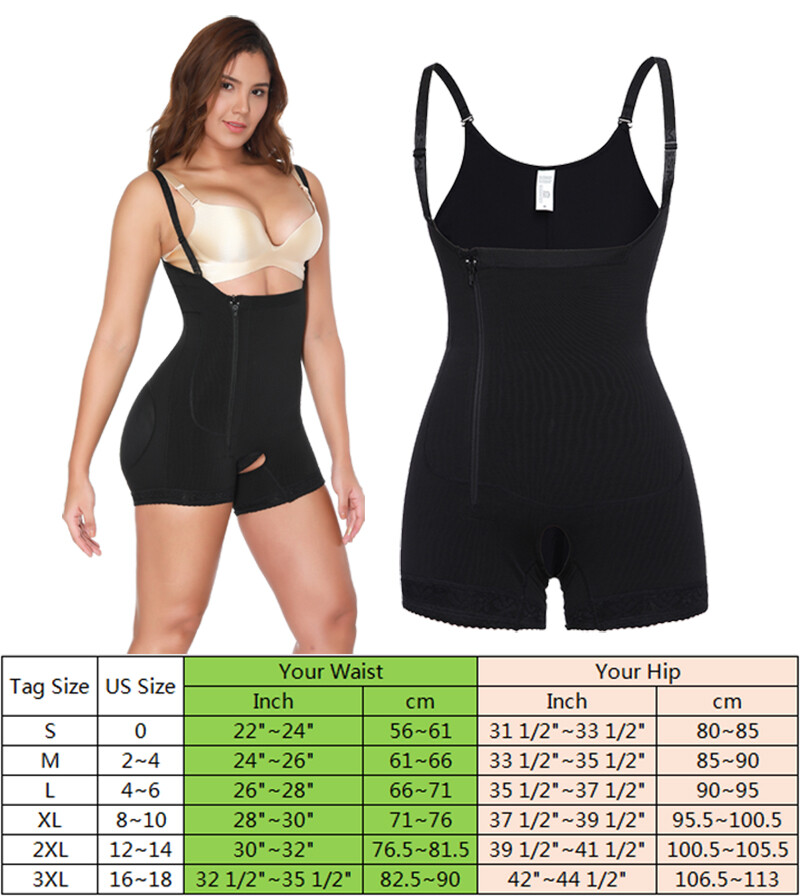 US Fajas Colombianas Reductoras Full Body Shaper Post Surgery Slimming Bodysuit
