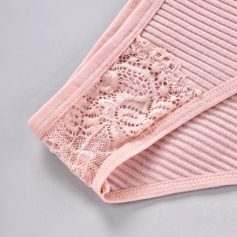 3pc Cotton Panties Women Solid Color Triangle Pants Soft Breathable Underwear