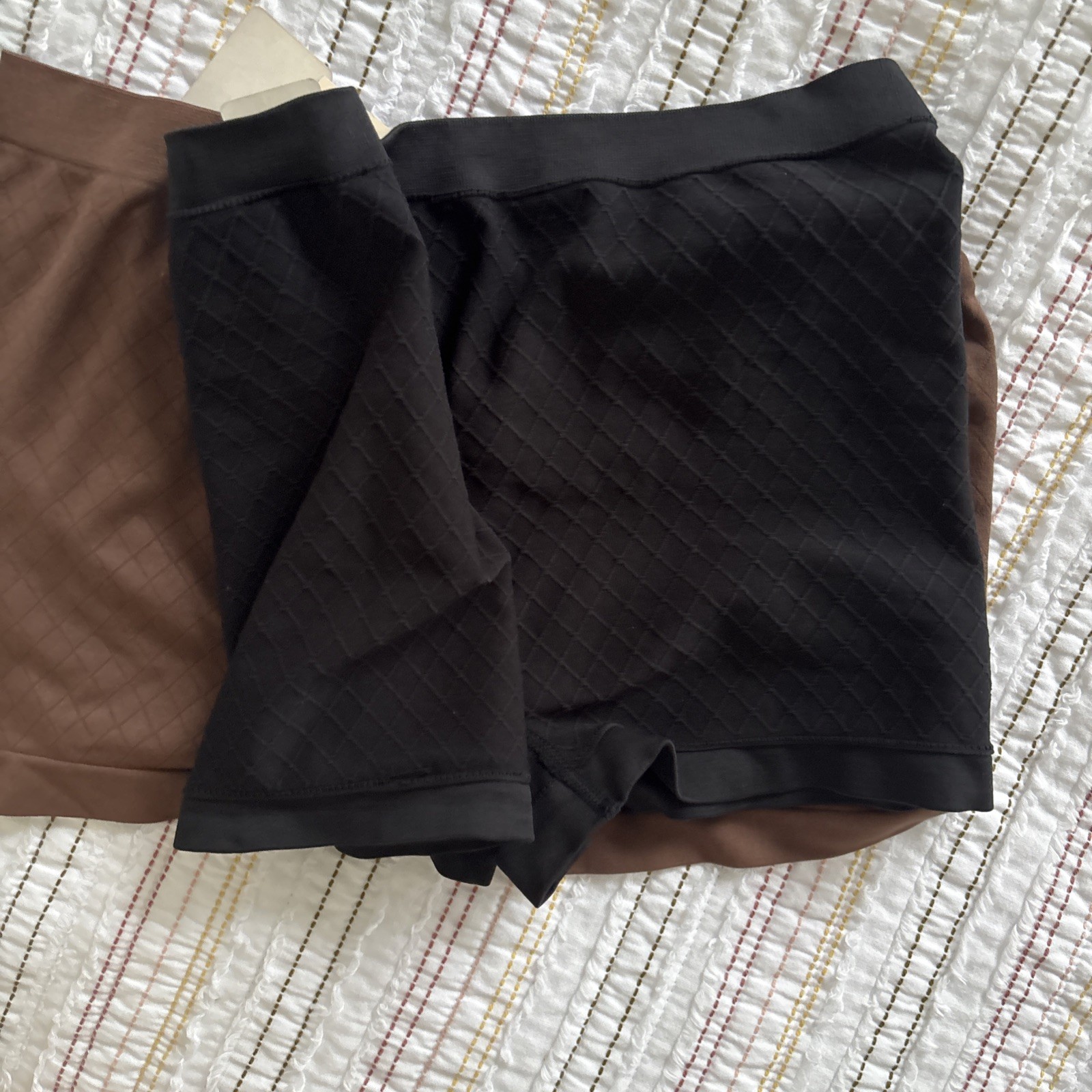 2 VTG NWT Delta Burke Boyshort Panties Mocha and Black 10 3X Tag-less Seam-less