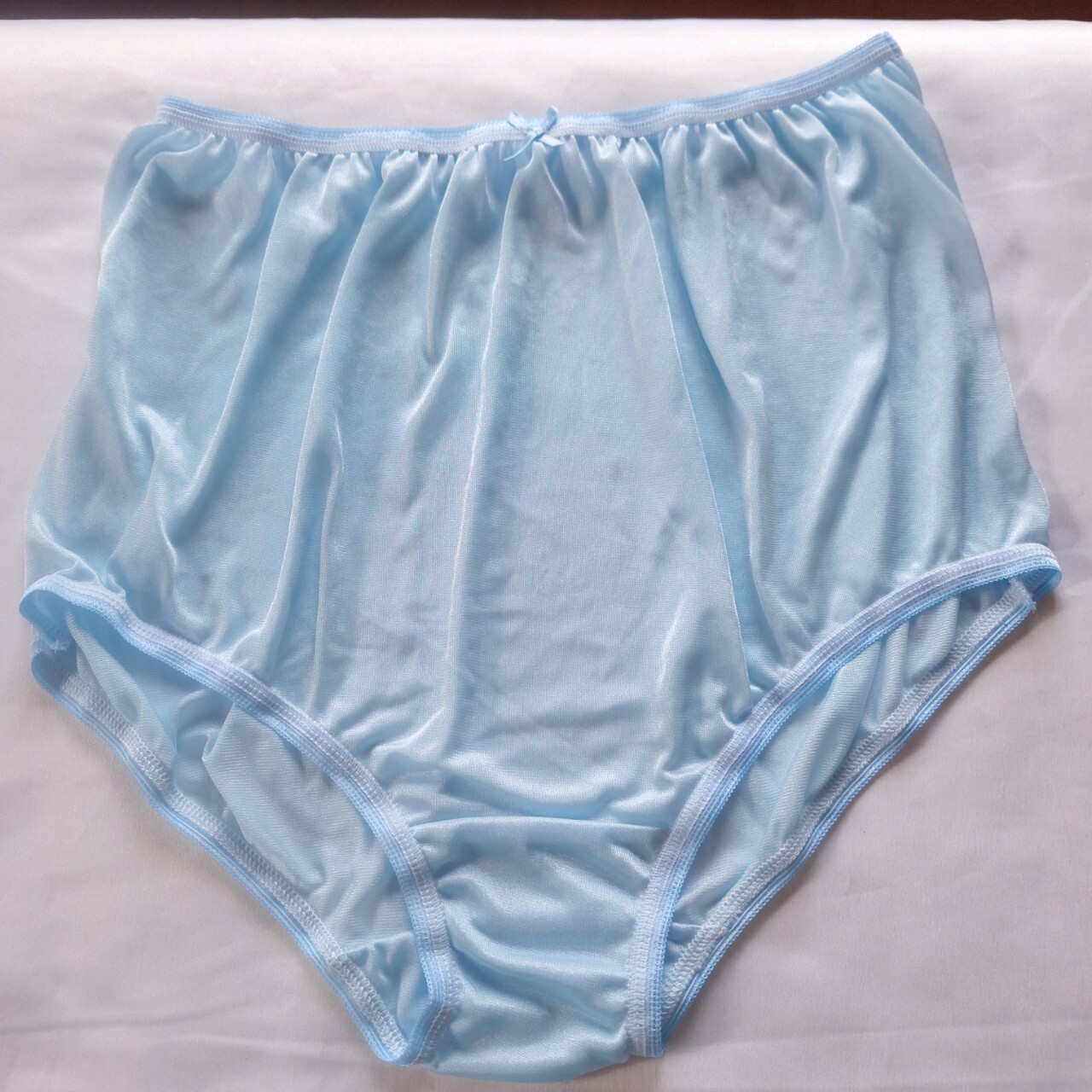 5 Big Underwear Granny panties Soft Silky Nylon Full Briefs Woman Waist 42″-50″