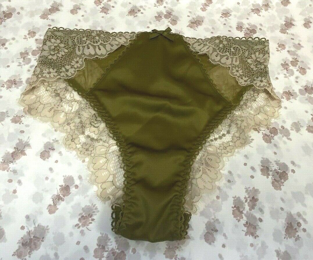 NEW! M&S Boutique Marks & Spencer UK6 8 chartreuse high waist Brazilian knickers