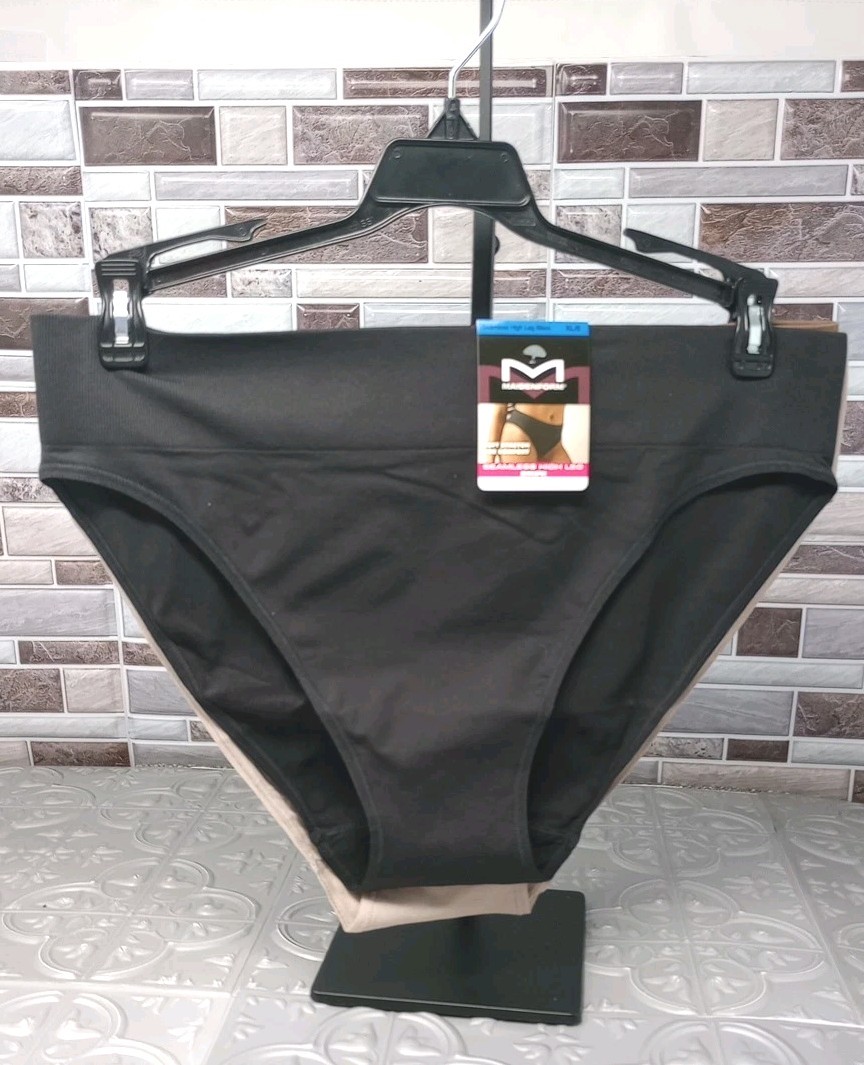 Maidenform 3 Pair Women’s Sz. XL/8 Seamless High Leg Stretch BIKINI DM3317 ARLU