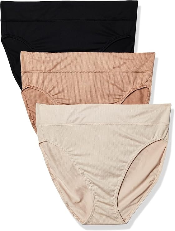 Warners Womens Blissful Benefits Hi-Cut Panties SIZE 9 XXL Microfiber Pack of 3