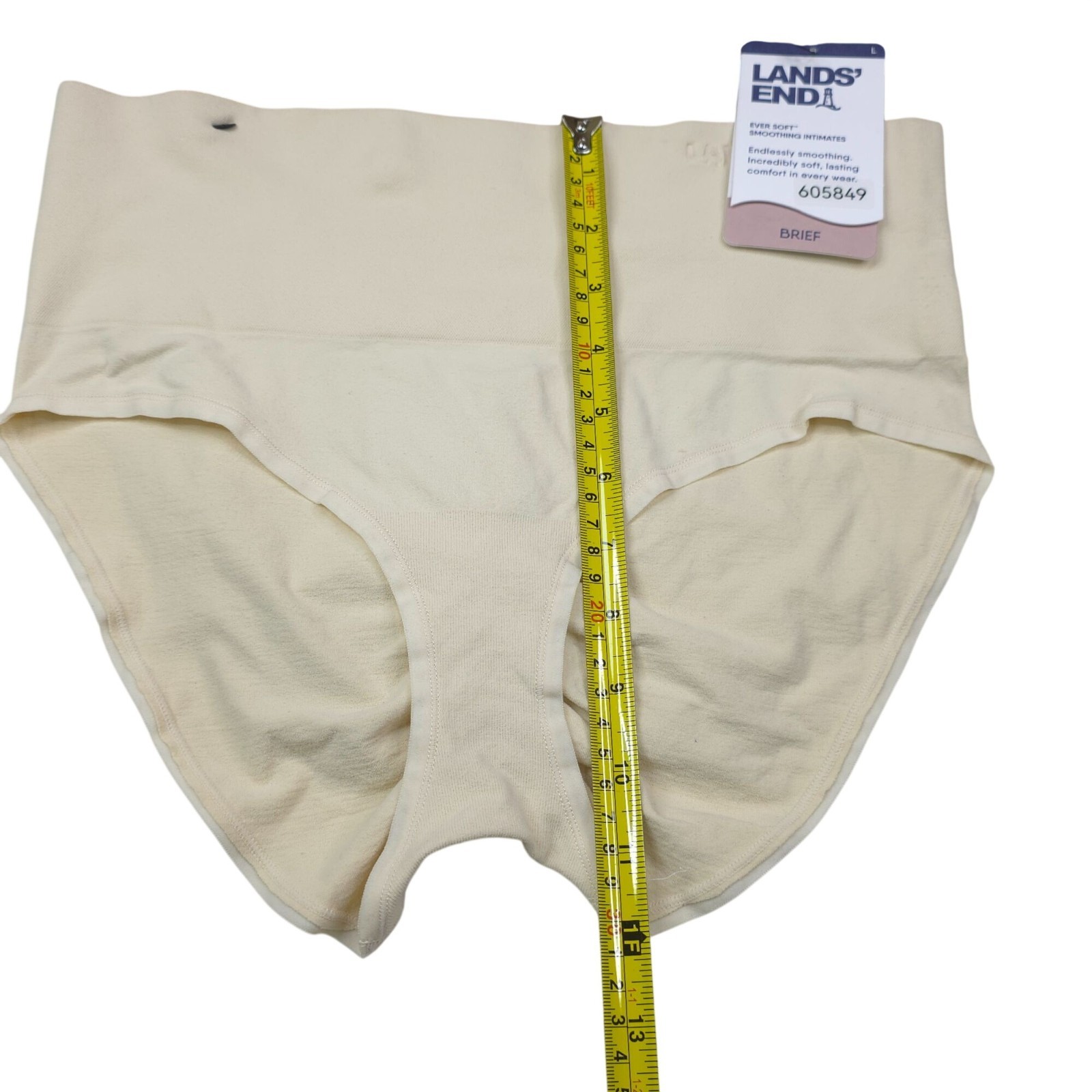 Lands End Ever Soft Smoothing Briefs Panties 3-Pack L Neutral Colors Nylon Blend