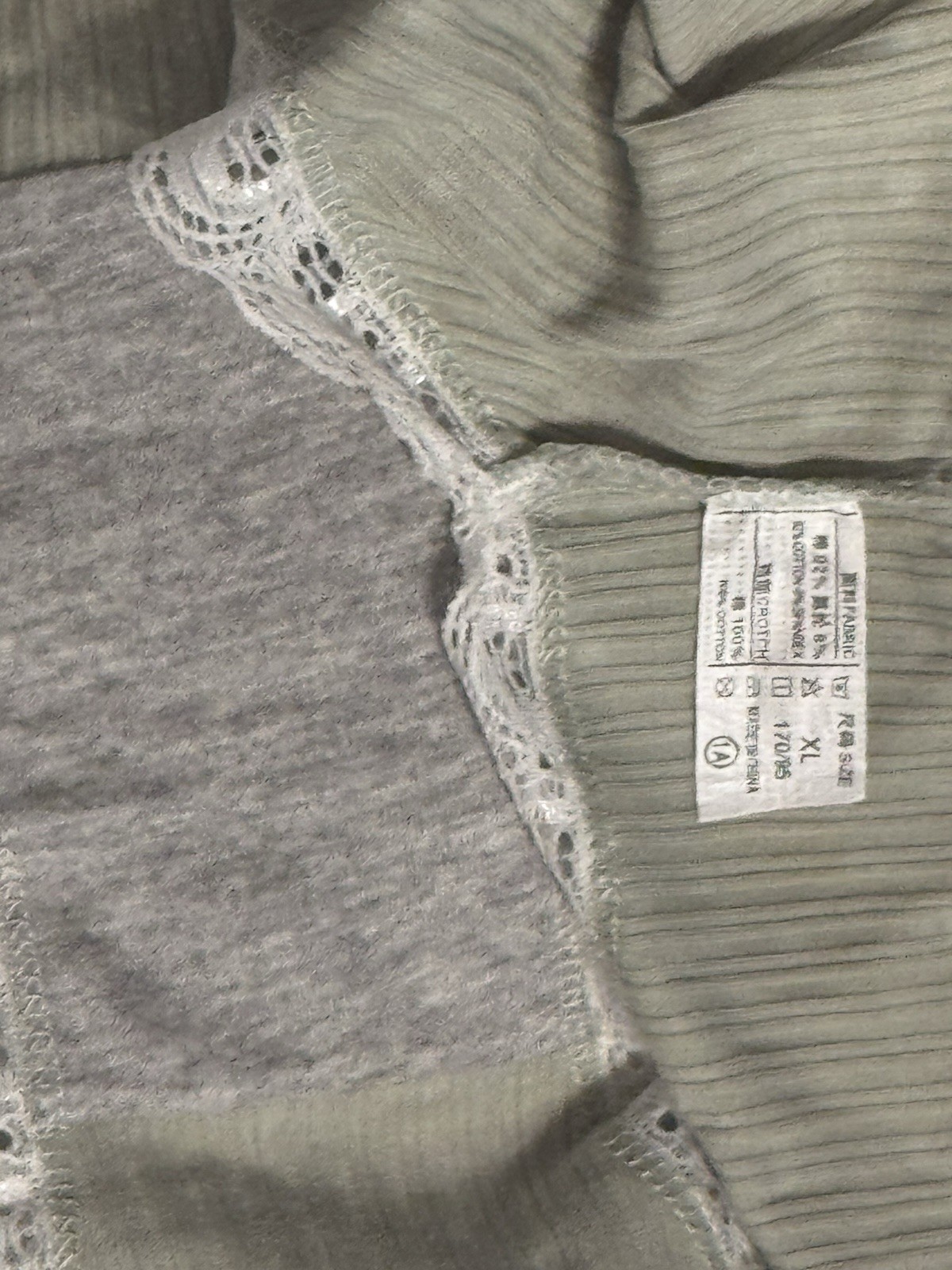 BND 2 – New Panmanni Sage Green Polka Dot Lace Trim Hipster Panties XL NWT Sexy