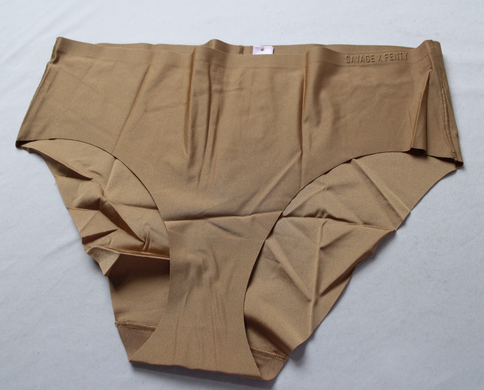 Savage X Fenty Women’s Microfiber No-Show Hipster DH3 Sweet Latte Nude XL NWT
