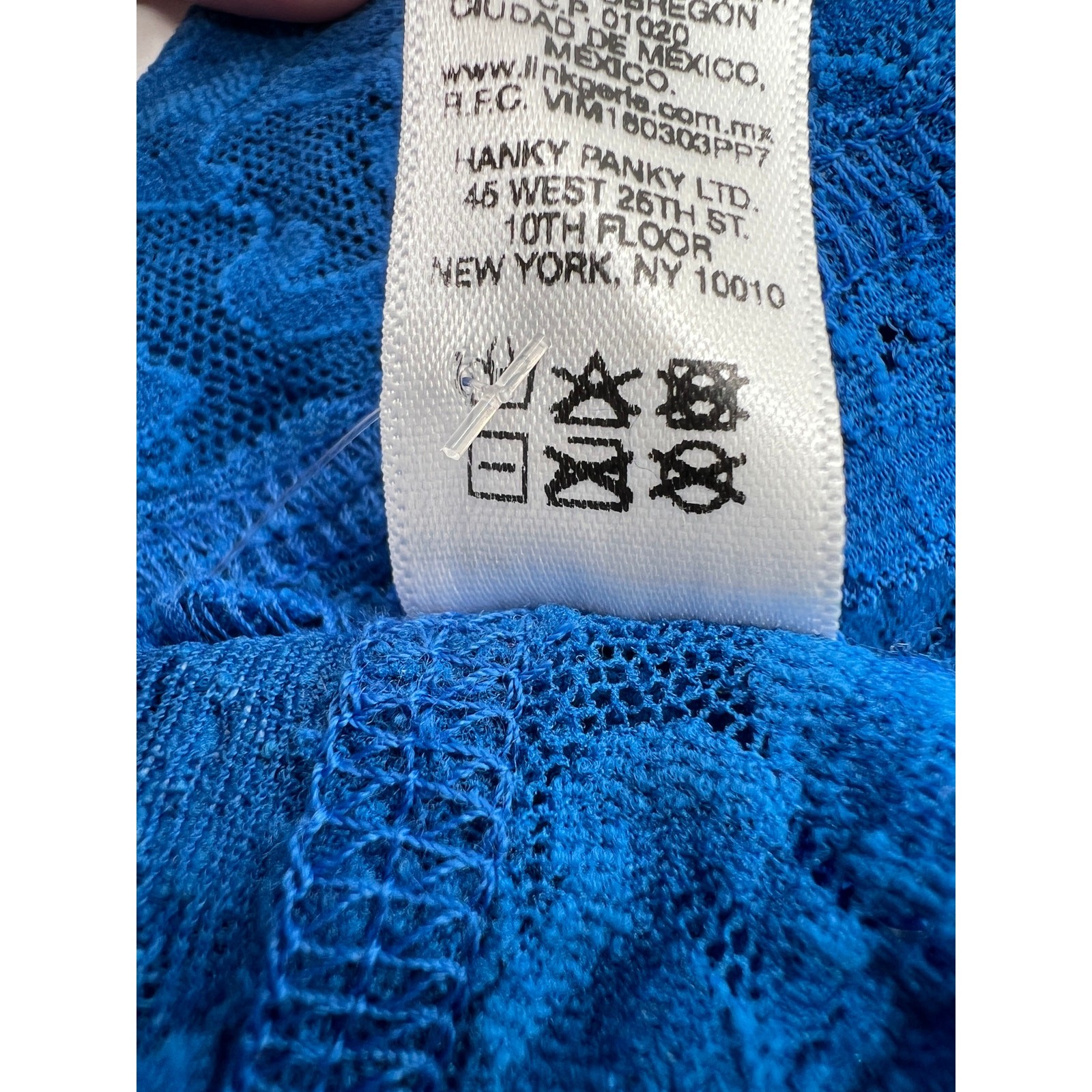 HANKY PANKY SIZE XSMALL LACE SIGNATURE BOY SHORT PANTY SAPPHIRE BLUE NWT