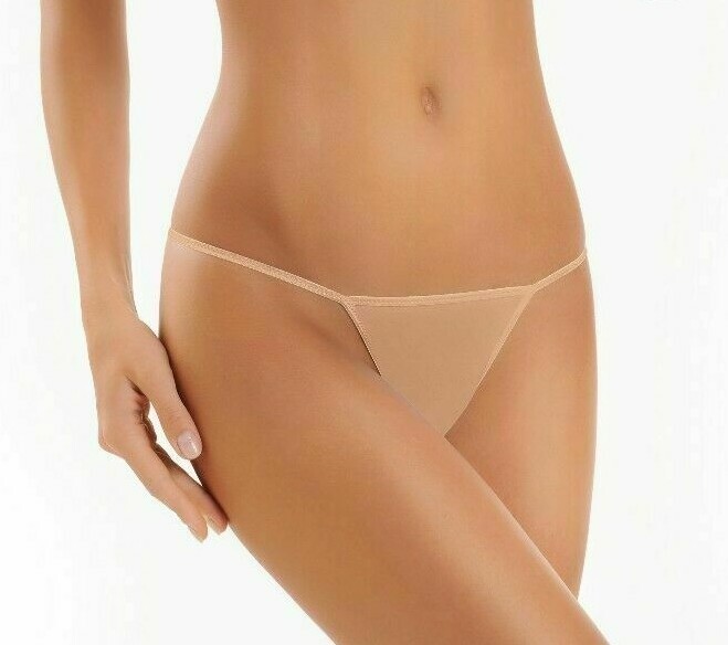 SIeLEI Basic Semi-Shiny Microfiber Micro G-String – S M L XL – Oat White Black