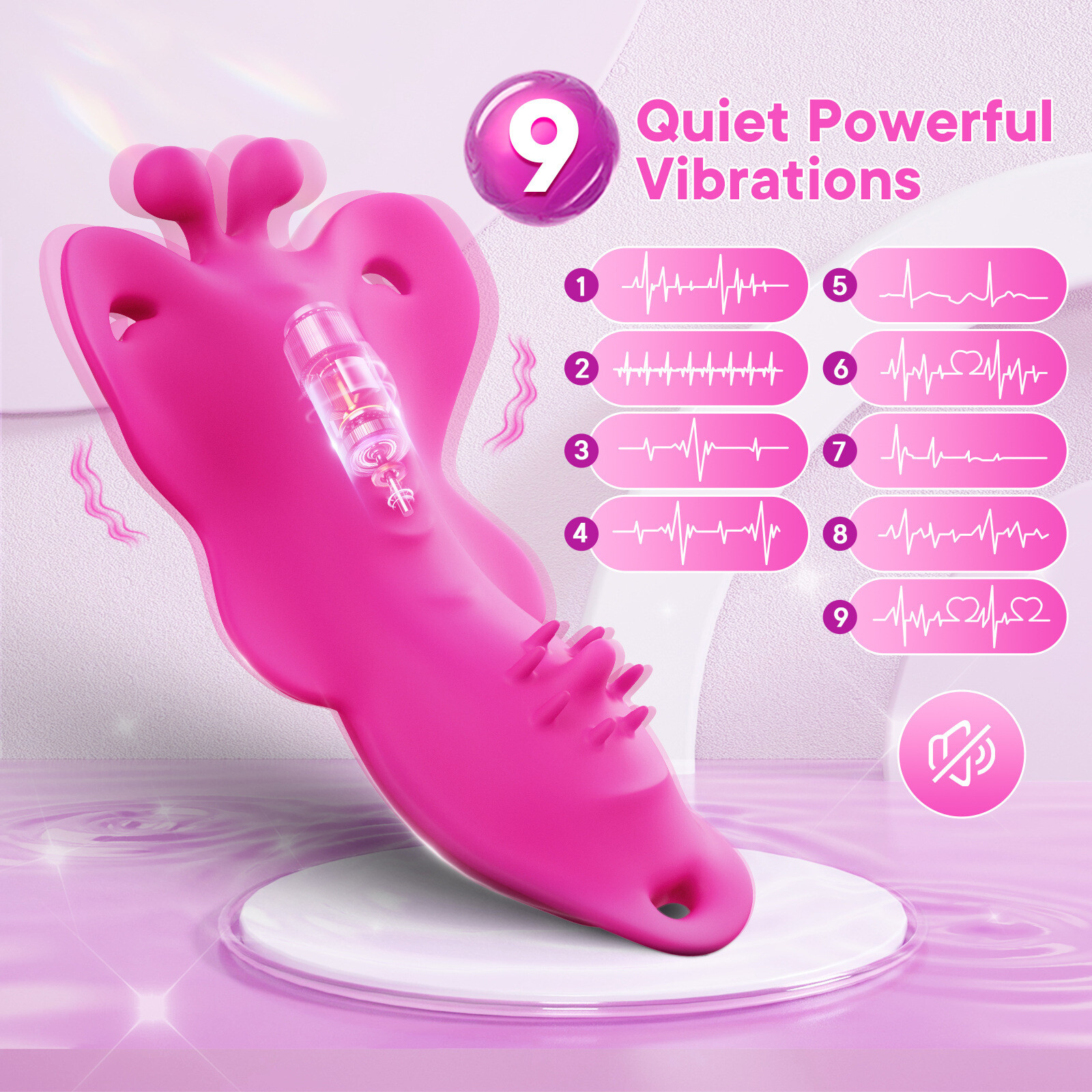 9 Funtions APP Remote Control Vibrating Wearable Panties C-String Sexy Underwear