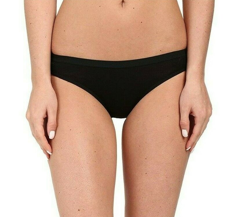 Icebreaker Siren Black Merino Wool Blend Hipkini Panty Size XL L6529