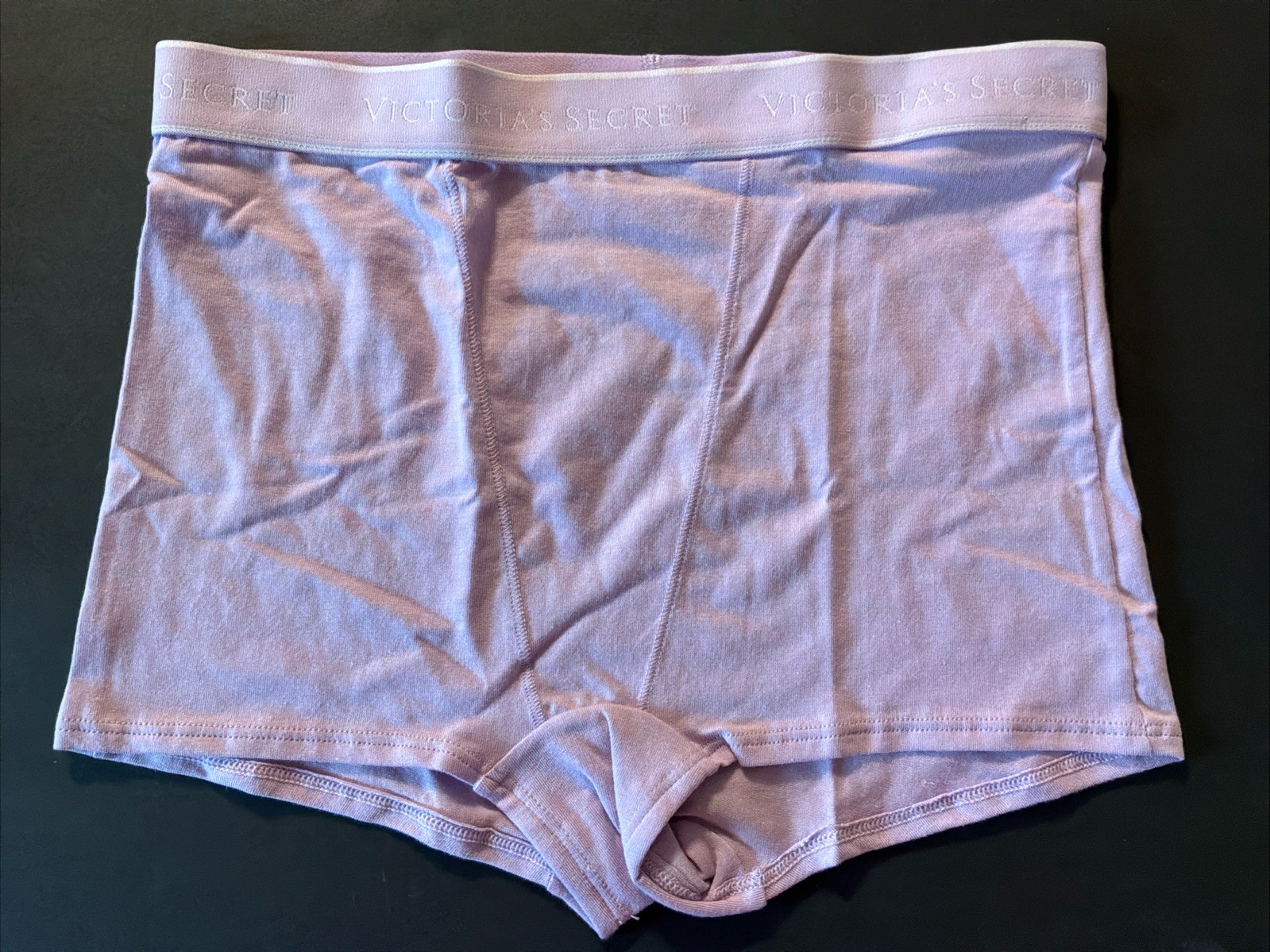 Victoria Secret Lavender Lilac Cotton Blend High Waist Boy short Panty SMALL NEW