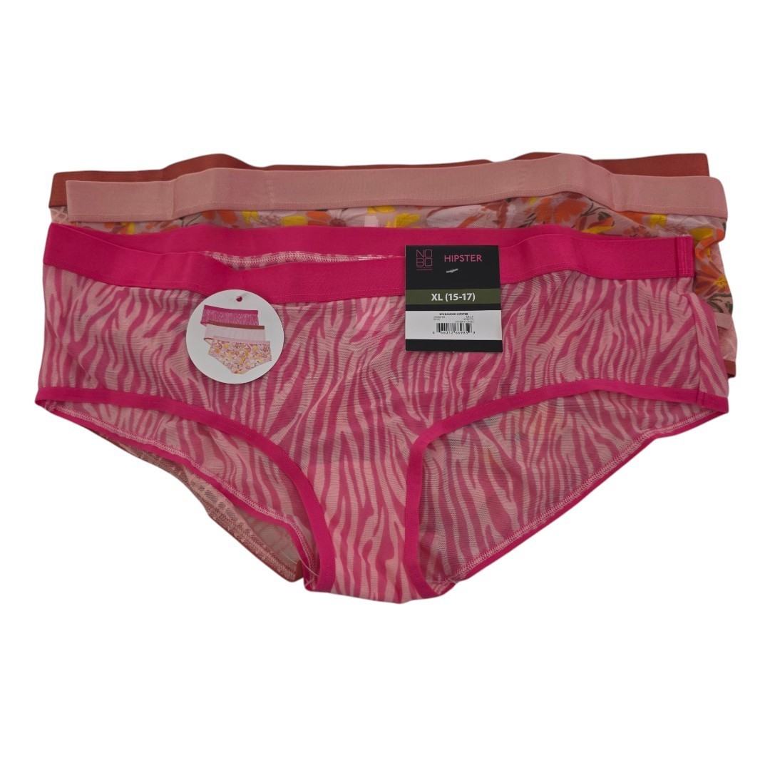 No Boundaries Banded Sheer Mesh 3-Pack Hipster Panties – Sizes Various NWT