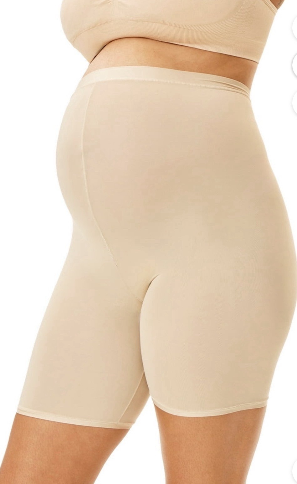 Joyspun Women’s L-XL, XXL-XXXL Maternity Over the Belly Boy Shorts Black Or Tan