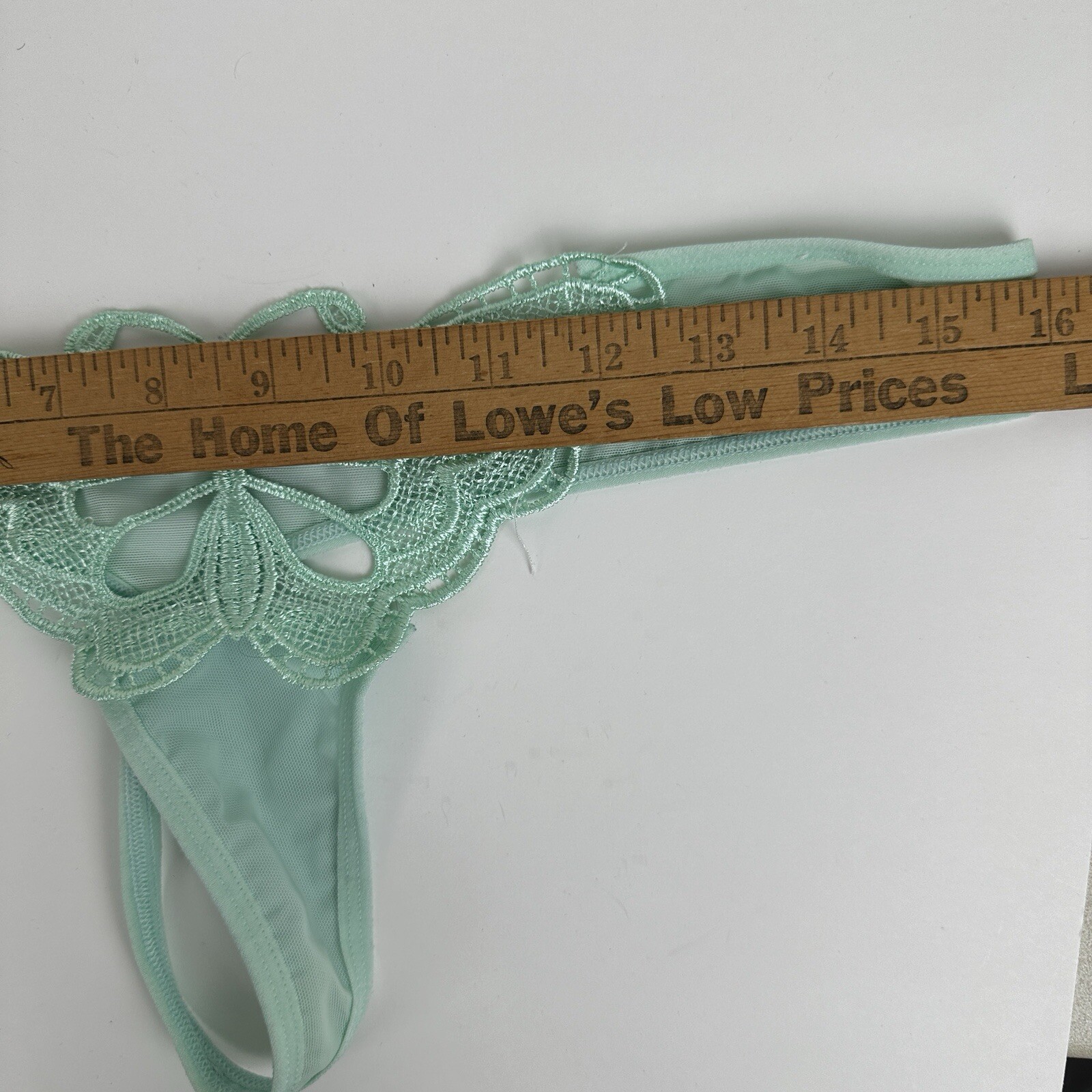 6 Pair G String Thongs Green & Purple X-LARGE Butterfly Front Mesh Panties XL