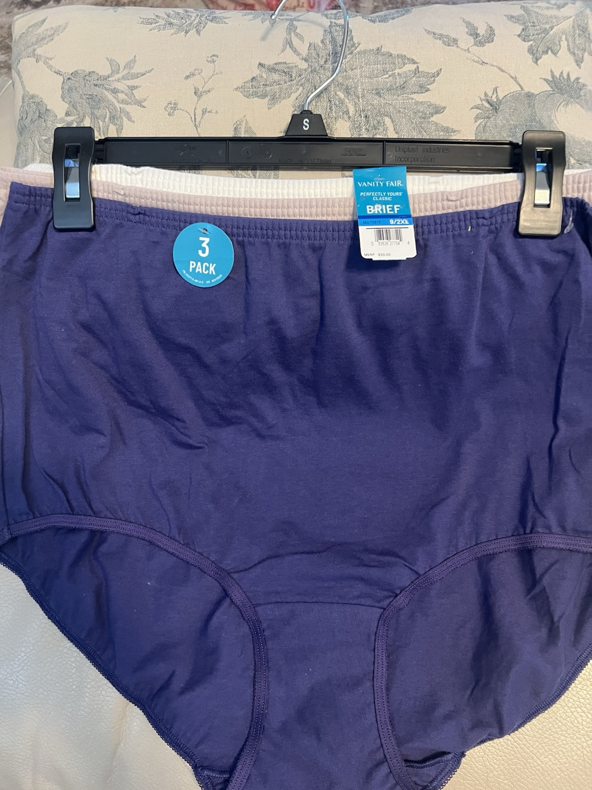 NEW! Women’s 3/Pk Vanity Fair Perfectly Yours Classic Cotton Brief 15320 9/2XL