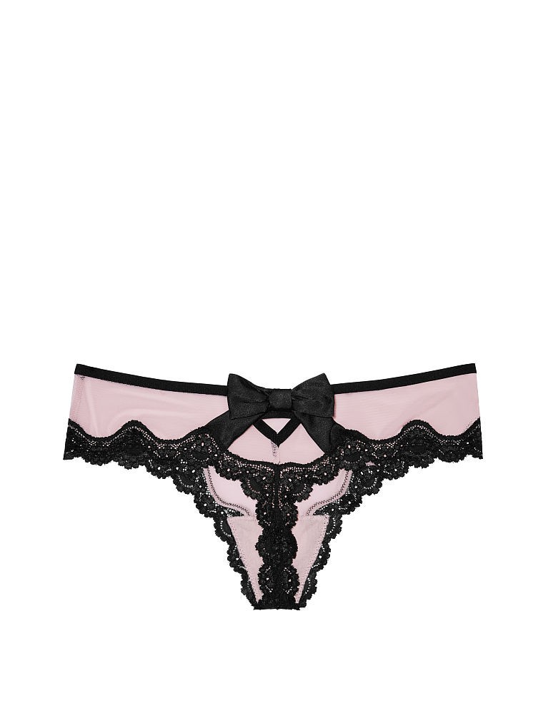 Victoria’s Secret Very Sexy Satin Bow-back Thong Panty Angel Pink