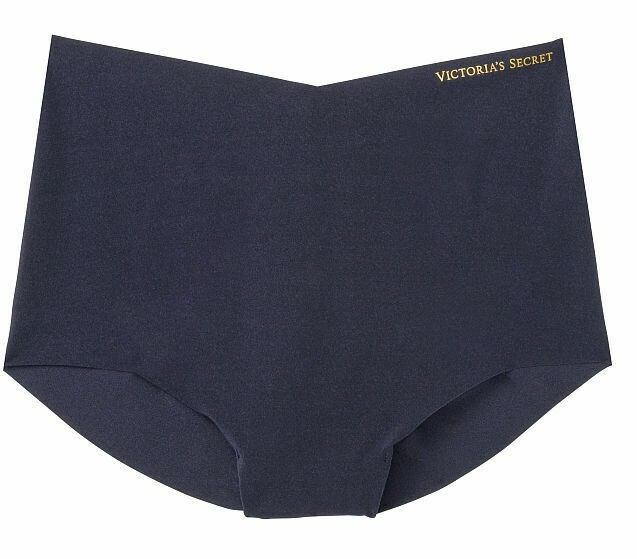 XXL Ensign Navy Blue NO SHOW Edges Victorias Secret High Waist Midi Brief Panty