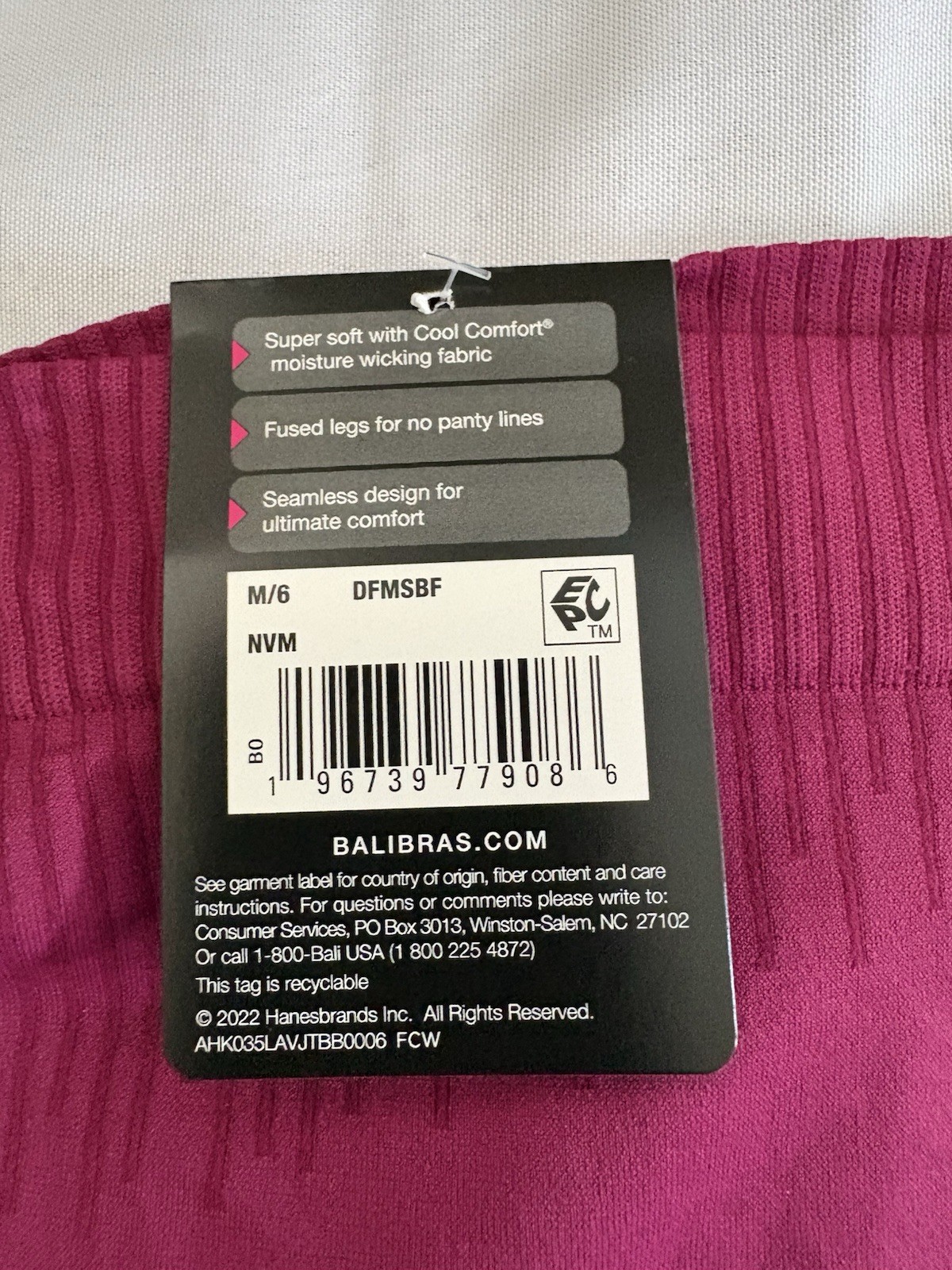 NEW Bali Comfort Revolution Modern Seamless Brief Panty 3 Pair Medium 6 DFMSBF